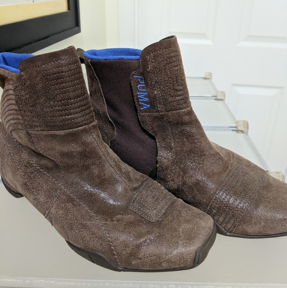 Brown Puma booties